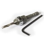 Mche  bois avec fraise de  4mm pour vis de  5 mm - fort - bute rglable