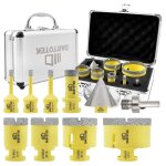 Forets diamant carrelage forets 10 pi�ces - 8 scies cloche m14 pour c�ramique et marbre