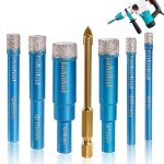 Foret diamant carrelage 5 / 6 / 8 / 10 / 12 / 14mm: foret c�ramique pour porcelainec�ramique granitcarrelage ...