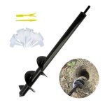 Foret à tarière - jinzdasu - 8 x 45 cm - acier carbone - compatible avec perceuses 10 mm et plus Foret à tarière - jinzdasu - 8 x 45 cm - acier carbone - compatible avec perceuses 10 mm et plus
