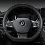 Couvre - volant - juste - forme n noire - cuir pu - compatible captur duster megane 2 - 3 clio loga