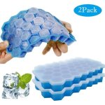 Forme de nid dabeilles ice - cube maker bac  glaons bacs  glace moule conteneurs de stockage 2pcs ...