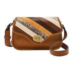 Fossil sac  paule bandoulire brun clair marron pour femme - heritage mini flap crossbody bag brown ...