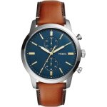 Montre - fossil - fs5279 - 44mm - cuir marron - acier inoxydable quartz