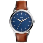 Montre - fossil - fs5304 - 44mm - cuir - boîtier acier inoxydable - quartz Montre - fossil - fs5304 - 44mm - cuir - boîtier acier inoxydable - quartz