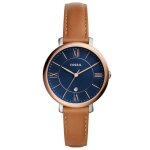 Montre - fossil - jacqueline es4274 - cuir - or rose - bleu