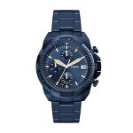 Montre homme chronographe bronson - fossil - fs5916 - etanche 5 atm - bracelet acier bleu