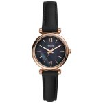 Montre femme - fossil - es4700 mini carlie - cuir noir - quartz - Étanchéité 30m Montre femme - fossil - es4700 mini carlie - cuir noir - quartz - Étanchéité 30m