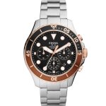 Fossil - montre hommes - quartz chronographe - bracelet acier inoxydable argent - fs5768