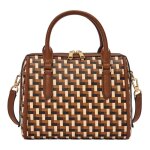 Fossil sac  paule bandoulire brun clair beige pour femme - williamson satchel multi brown 254348