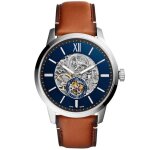 Montre automatique - fossil - townsman - 48mm - cuir marron - homme