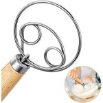 Fouet hollandais - noname - 33 cm - acier inoxydable 304 - manche en bois - design ergonomique