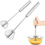 Fouet � oeufs - acier inoxydable - 2pcs - manuel semi - automatique - compatible lave - vaisselle
