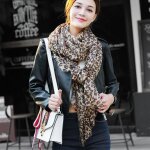 Foulard femme lopard longue mode