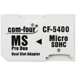 Com - four adaptateur double micro sdhc vers ms pro duo carte mmoire microsd  memory stick pour appareil ...