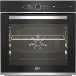 Four encastrable multifonction - pyrolyse - beko - bbim13500xpsw - inox / noir - porte froide - 594 x ...