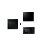 Four encastrable single fan multifonctions pyrolyse nv7b41307ak + table de cuisson induction + micro ...
