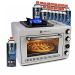 Four � gaz portable eurocatch ? camping avec br�leur ? 21 kw ? allumage �lectronique ? ext�rieur & maison ...