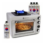 Four � gaz portable eurocatch avec cartouches de 227 g ? four camping 252 l ? 21 kw