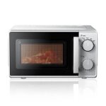 Four micro - ondes 700w 20l argent compact 6 niveaux puissance minuterie 30min d�cong�lation facile nettoyage ...
