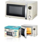 Four � micro - ondes beige vintage - m�tallique - 20l - 700w - 5 programmes automatiques