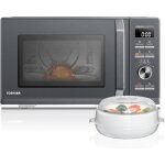 Four � micro - ondes combin� 26l - woopso - air chaud - 6 - en - 1 - 900w - cuiseur vapeur - gris morandi ...