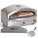 Four  pizza 4800w gaz kemper inox cuisson pierre rfractaire 250 - 400c max allumage piezo chauffe ...