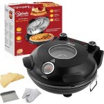 Four � pizza �lectrique - gpfuoea - cuit en 4 minutes - pierre r�fractaire 31 cm - max 420�c - thermostat ...