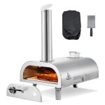 Four � pizza d?ext�rieur 305 mm - vevor - four � granul�s de bois portable - en acier inoxydable - thermom�tre ...