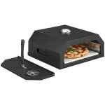 Four � pizza - outsunny - avec pierre en cordi�rite et thermom�tre ventilation r�glable poign�e isol�e ...