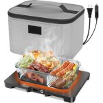 Four portable - 3 en 1 bo�te � lunch chauffante �lectrique(12 v / 24 v / 220 v) 1. 7l four � micro - ...
