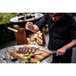 Fourche barbecue - forged - churrasco - acier inoxydable ss430 - l 60 cm