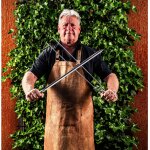 Fourche barbecue - forged - churrasco - acier inoxydable ss430 - l 70 cm