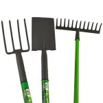 Fourche bêche râteau frontière jardin jardiniers du sol pvc solides poignées en acier au carbone Fourche bêche râteau frontière jardin jardiniers du sol pvc solides poignées en acier au carbone