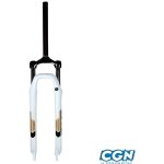 Fourche vtt 29 zoom 565 blanc 11 / 8 ahead set deb. 100mm alu disc pm - zoom - mixte