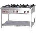 Fourneau à gaz - casselin - 6 feux - acier inoxydable - brûleurs en fonte - 2 x 4000 w + 4 x 7000 w Fourneau à gaz - casselin - 6 feux - acier inoxydable - brûleurs en fonte - 2 x 4000 w + 4 x 7000 w