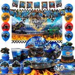 Decoration anniversaire monster truck dcoration de ballon de fte monster truck ensemble de ballons ...