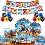 Fournitures pour ftes danniversaire de moto decoration de table?dcorations danniversaire de moto et ...