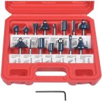 Fraises  rainurer - defonceuse - 15 pcs - acier  outils - lames en carbure - 635 mm