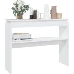 Console dentrée - france stock - 102x30x80 cm - blanc - aggloméré - durable et fonctionnelle Console dentrée - france stock - 102x30x80 cm - blanc - aggloméré - durable et fonctionnelle
