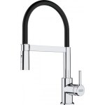 Mitigeur cuisine - franke - lina fc 6087. 031 - chrome / noir - douchette extractible - 205 x 410 mm