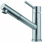 Mitigeur avec douchette - franke - 650564 (orbit) - inox - douchette extractible - hauteur bec 139 cm ...