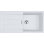 Franke - sirius 2. 0 s2d 611 - 100 tectonite vier  encastrer 1 bac xl avec gouttoir blanc (s2d611 ...