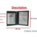 Frdric&johns  - etui papier voiture 2 volets en cuir - porte carte grise cuir - porte papier cuir ...