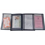 Frdric johns - porte papier voiture en cuir de vachette - format 4 volets - tui carte grise permis ...
