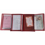 Frdric johns - porte papier voiture en cuir de vachette - format 4 volets - tui carte grise permis ...