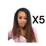 Freetress natte water wave bulk 22 couleur 1b lot de 5pack