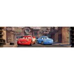 Frise auto - adh�sive - disney - cars - flash mcqueen et sally carrera - 14cm x 5m - pvc