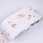 Frise murale adhesive - noname - 3d rose pastoral - pvc imperm�able - 106 cm x 5 m - autocollante
