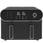 Friteuse  air double tiroir 11l - friteuse sans huile dual zone - xxl air fryer affichage led 6 en 1 ...